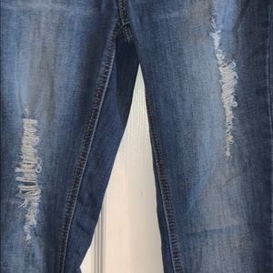Dark blue ripped Flx stretch jeans